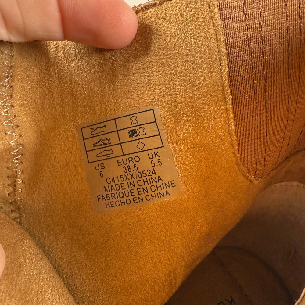NWOT Kelsi‎ Dagger Brooklyn Milly Booties Ankle Boots 8 Cognac Suede Pointed Toe - Picture 3 of 10
